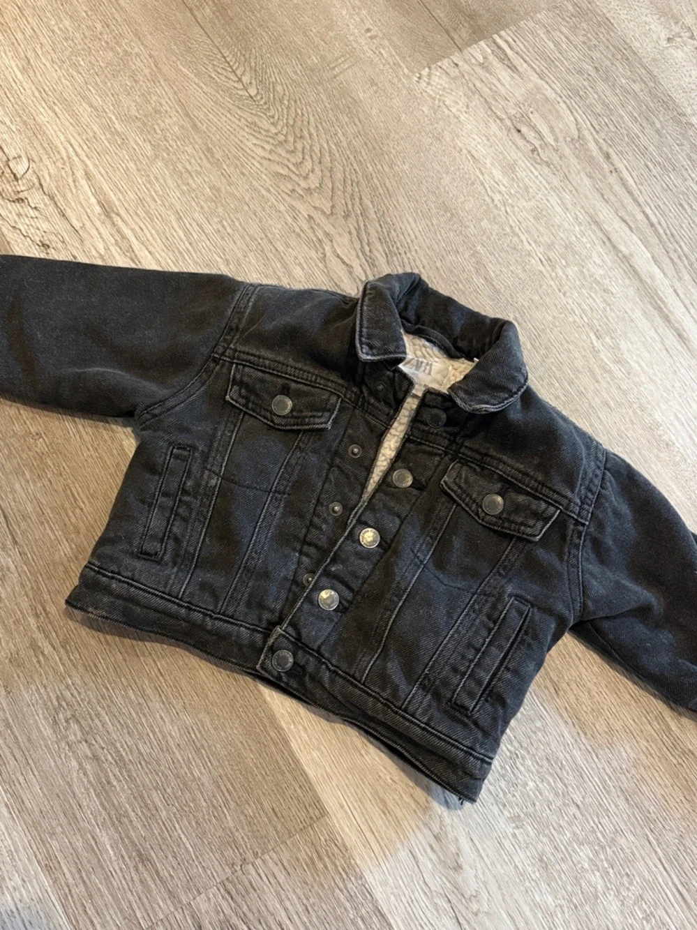 Kids Black Denim Jacket - 9-12 mos ZARA